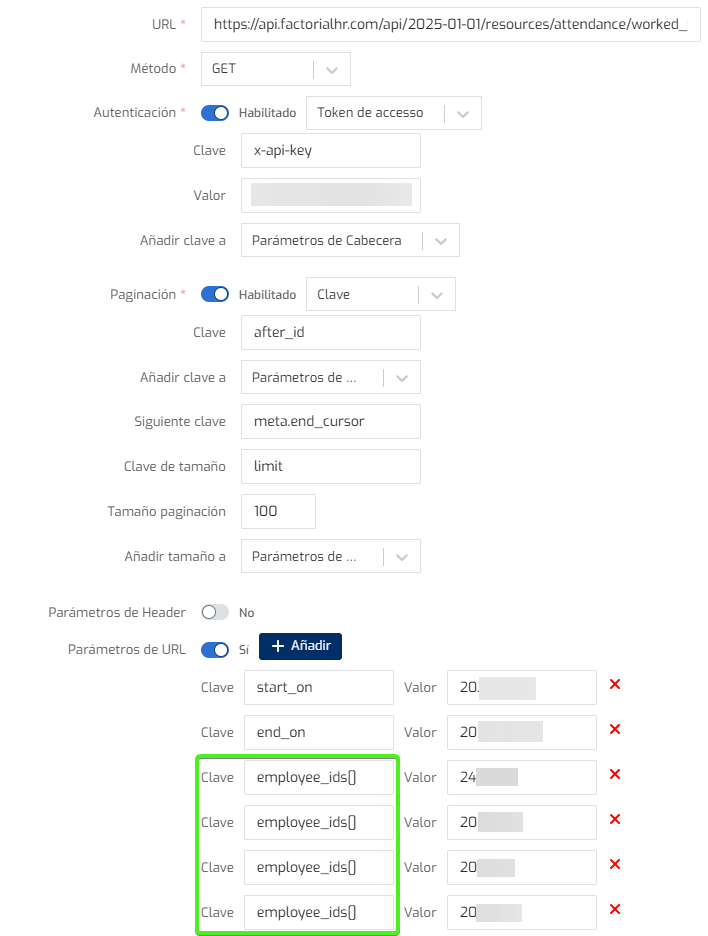 Biuwer - Conexiones API REST con parámetros repetidos