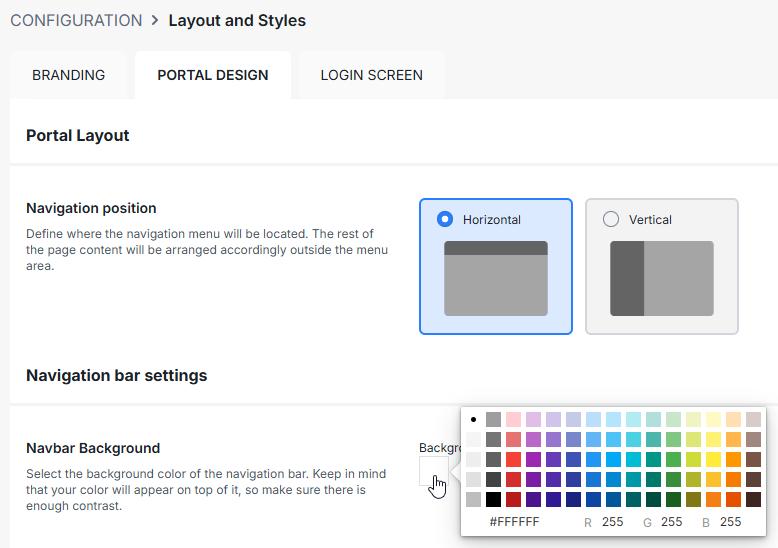 Biuwer - Data Portals - Layout styles